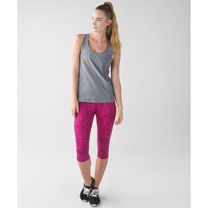 Lululemon Womens Run Top Speed Crop Ace Spot Magenta Dashing Purple Size 8